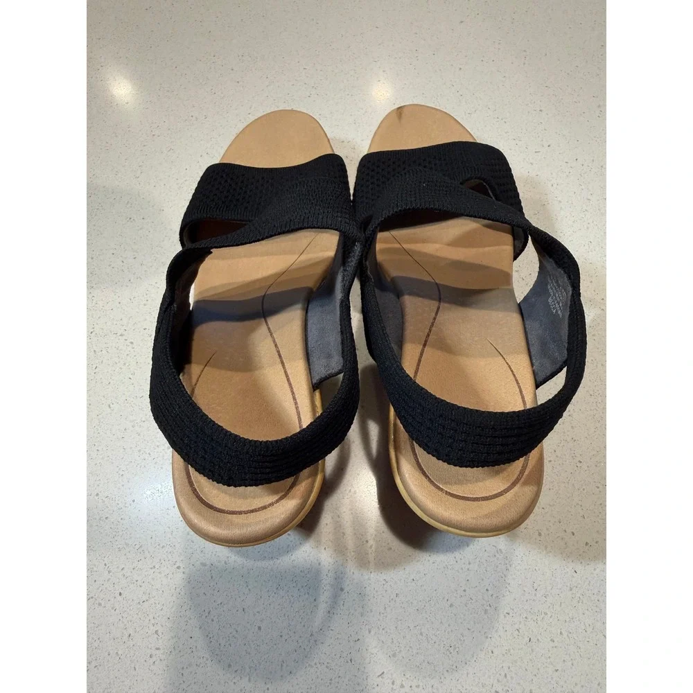 Dr. Scholls Womens Becca Platform Sandals Black 10M